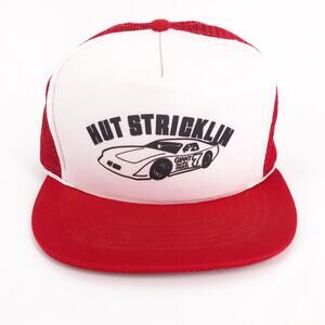 80s Hut Stricklin 7 Giant Auto Parts trucker hat 1980s vintage